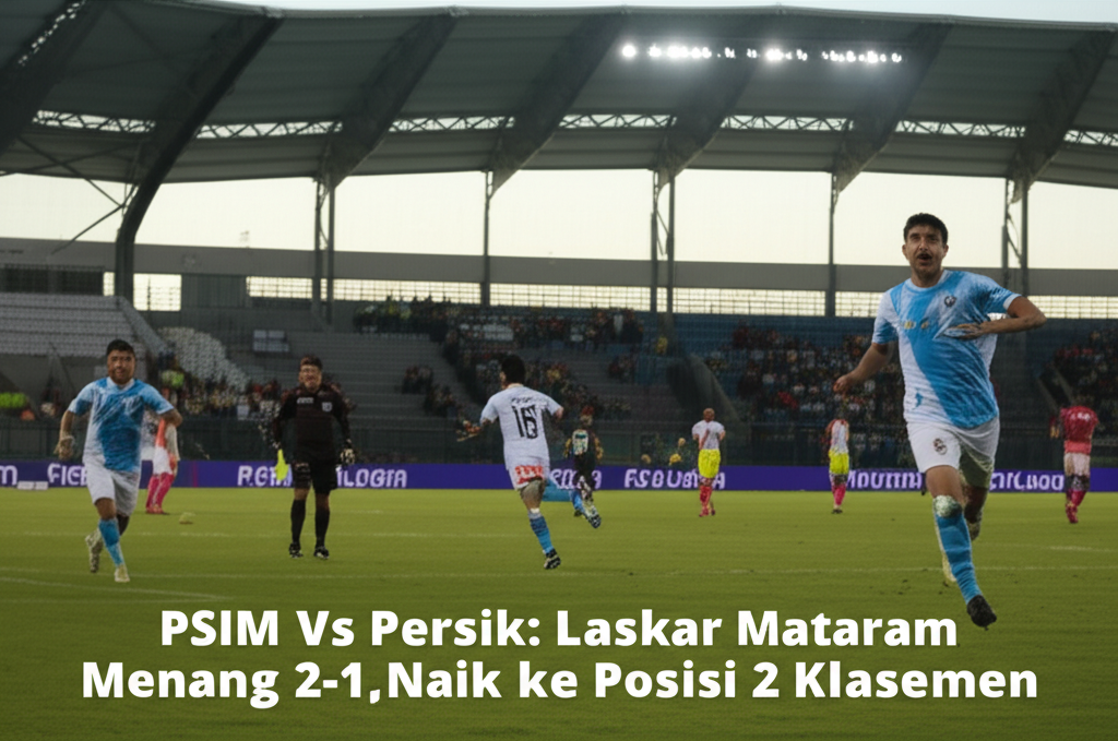 PSIM Vs Persik: Laskar Mataram Menang 2-1, Naik ke Posisi 2 Klasemen